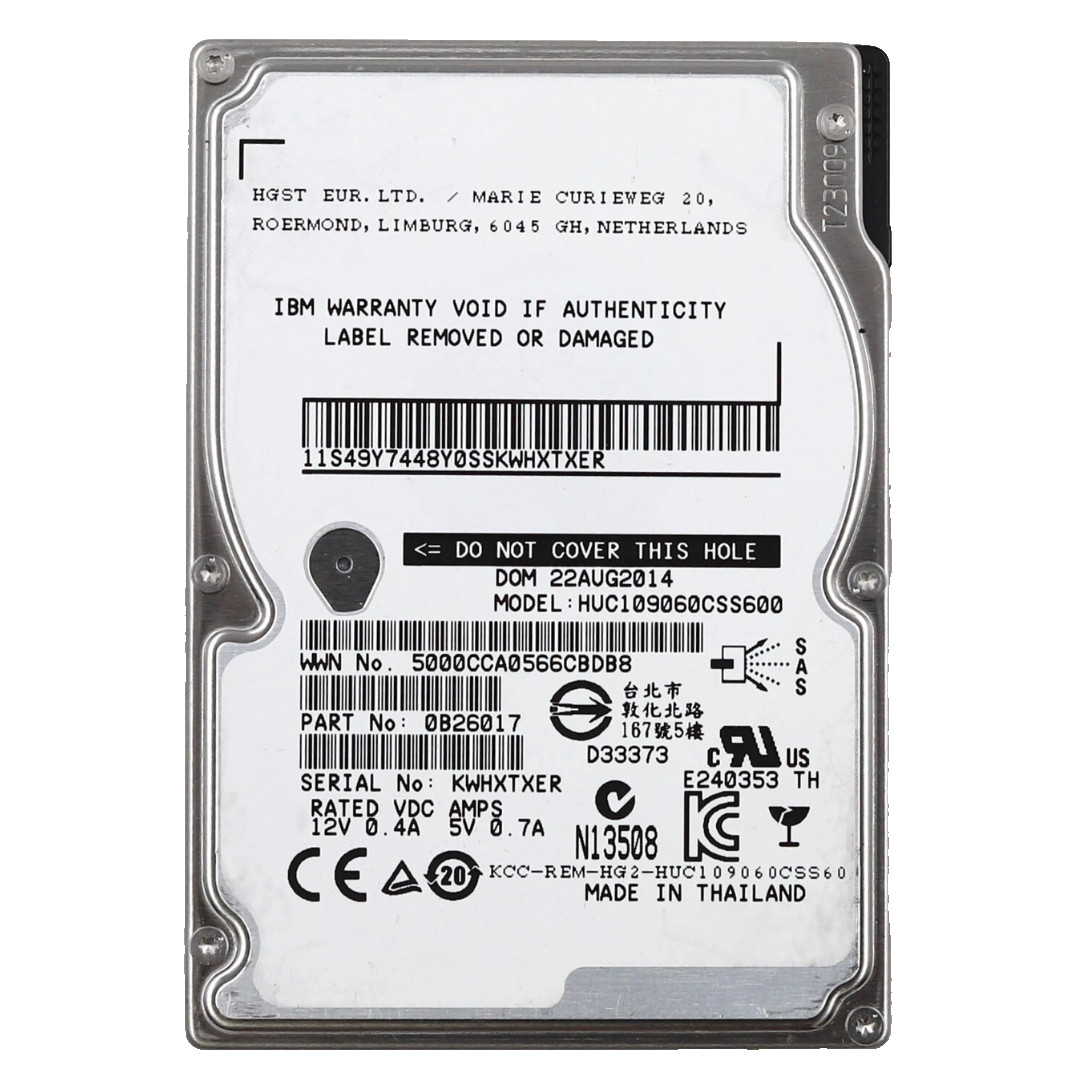 HGST Ultrastar C10K900 600GB 10K 6Gb/s SFF 2.5" SAS Enterprise HDD 0B26017