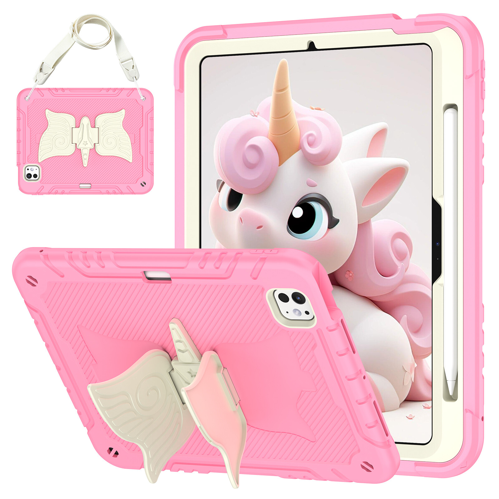 Shockproof Unicorn Stand Case for Apple iPad Air 11 (M3 Model) Kids-Proof Cover