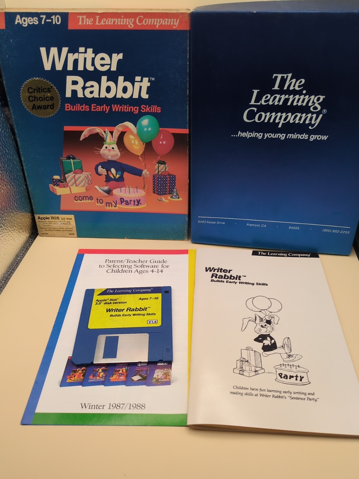 Writer Rabbit - The Learning Company, Ages 7-10.  Apple IIGS software