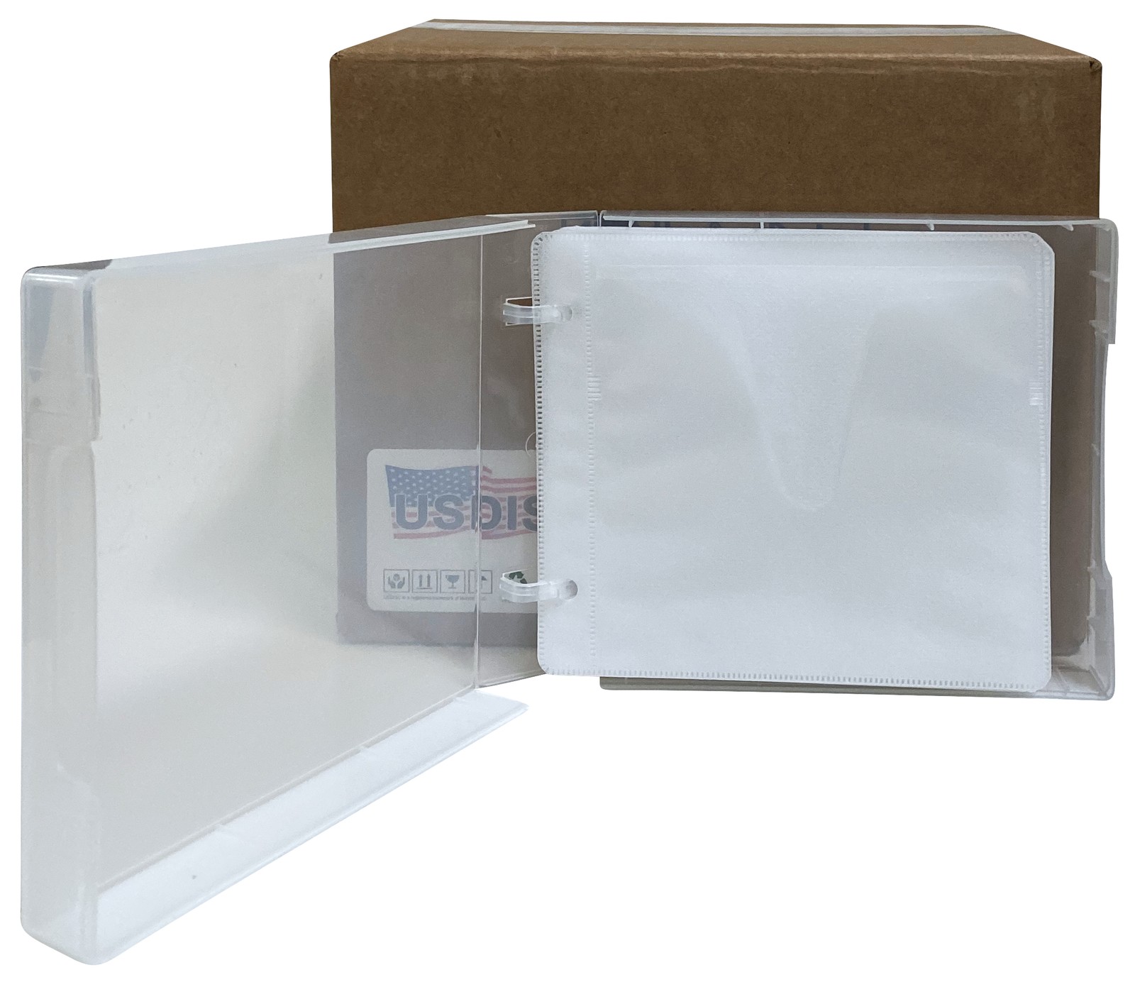 USDISC PP Poly Cases 40mm Binder Sleeve, 24 Disc (Clear) Lot