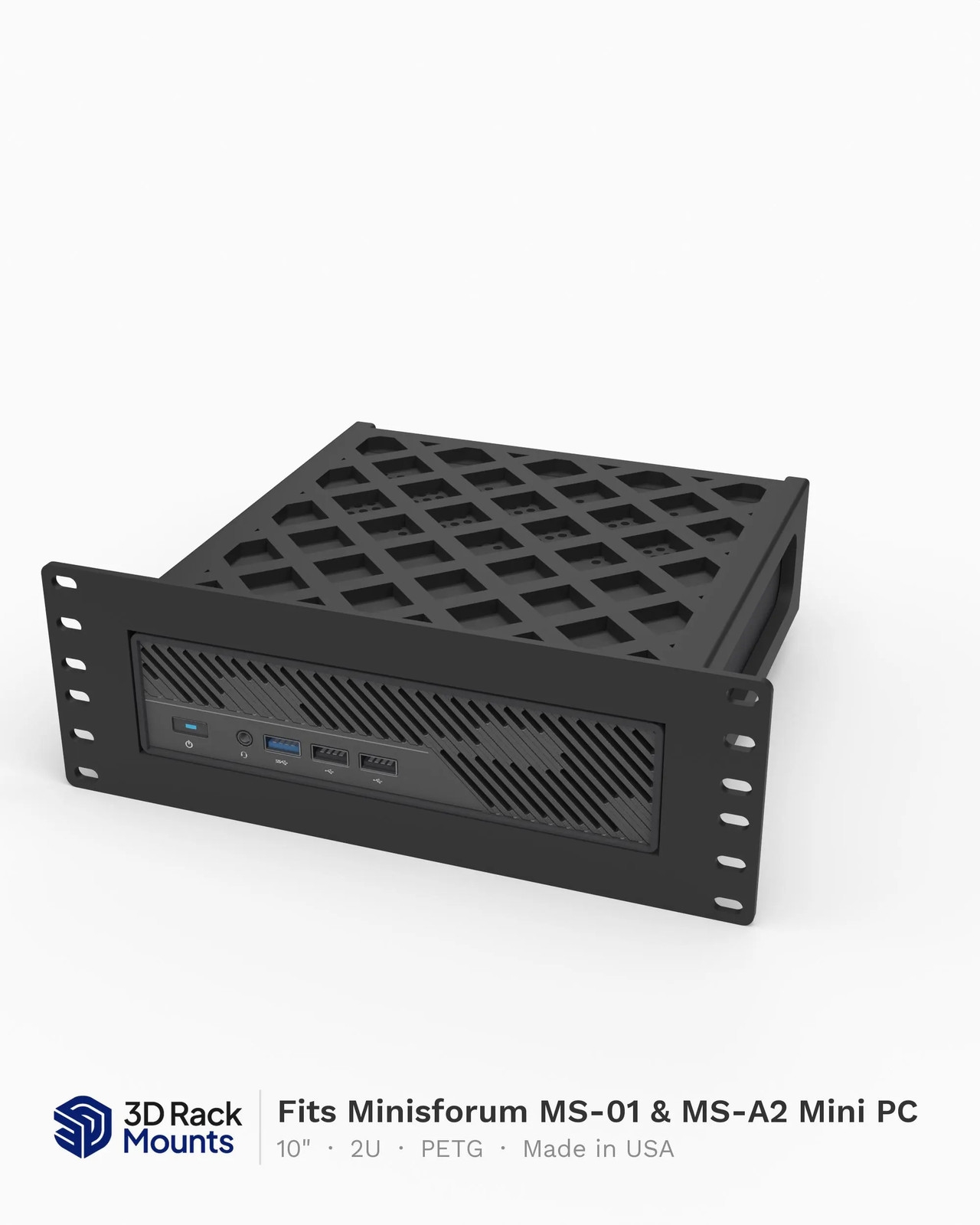 10" Minisforum MS-01, MS-A2, MS-R1 & MS-03 Mini Rack Mount - 2U