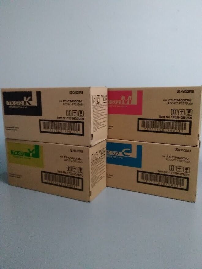 Kyocera TK-572 C,K,M,Y Toner Cartridge Set for FS-C5400DN