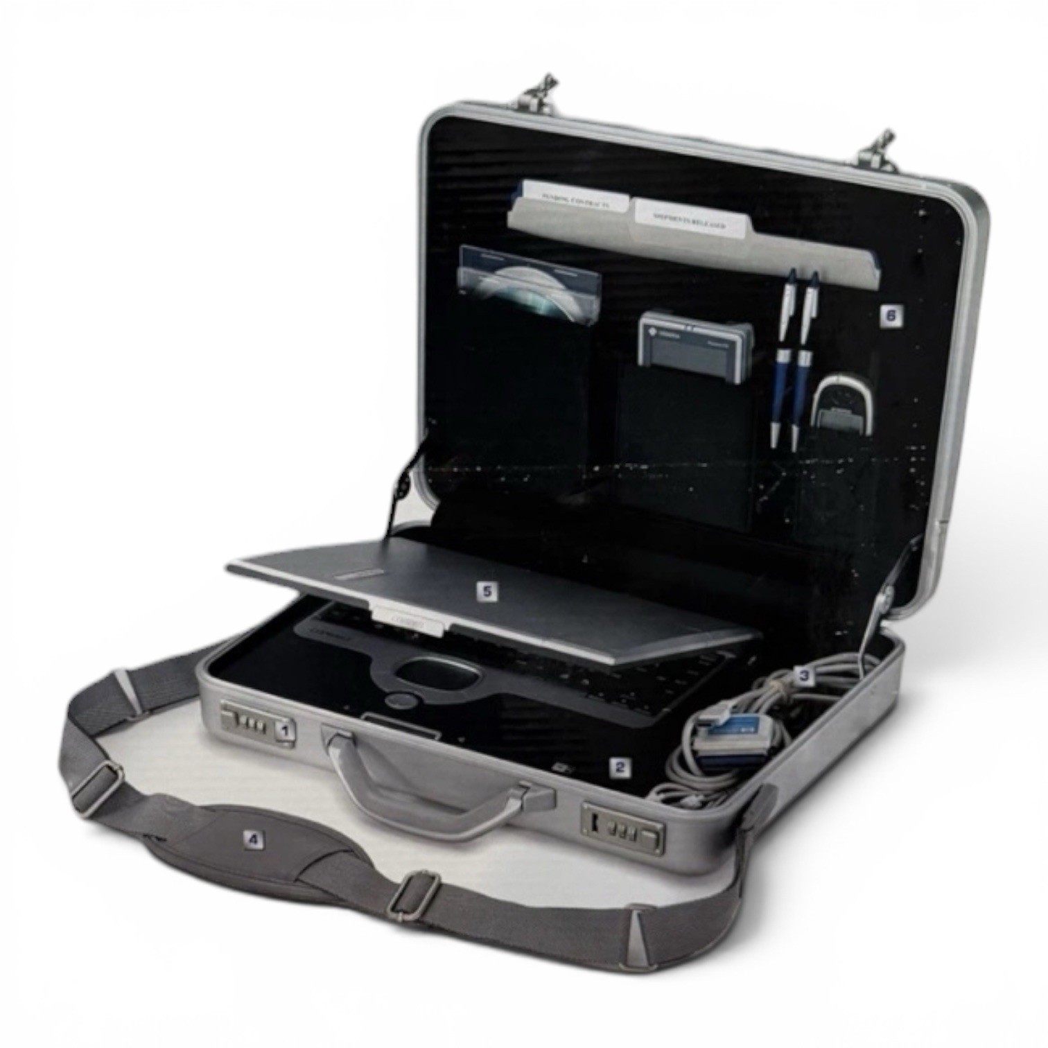 Vintage Samsonite Aluminum Travel Hard Briefcase Lock Computer Tote up to 17"