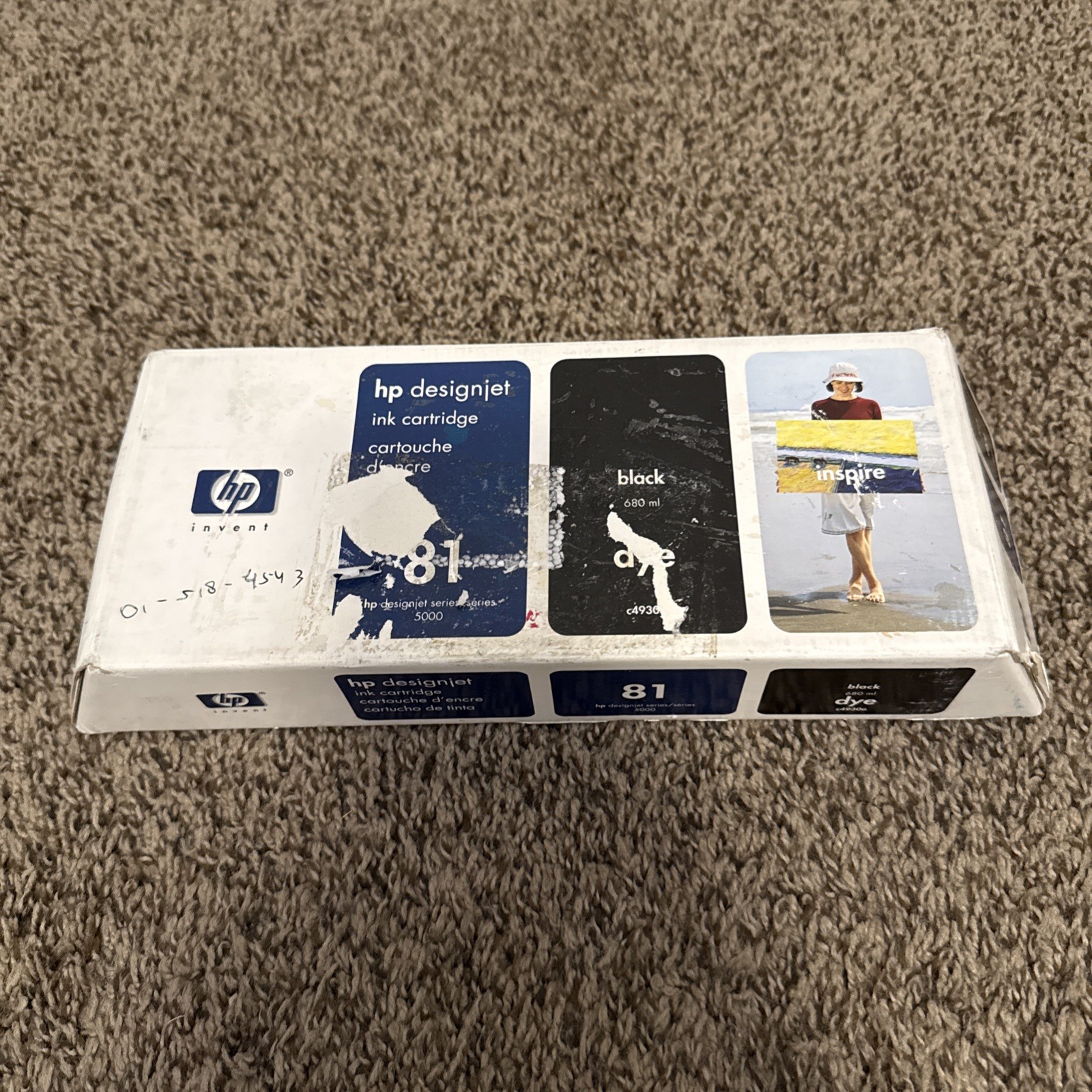 DJ 5500 5000 -  HP 81 Black Ink / Dye - C4935A NEW - Sealed