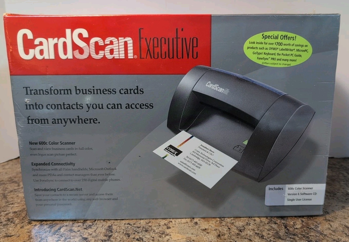 CardScan Executive Version 6 Business Card Scanner New In Box