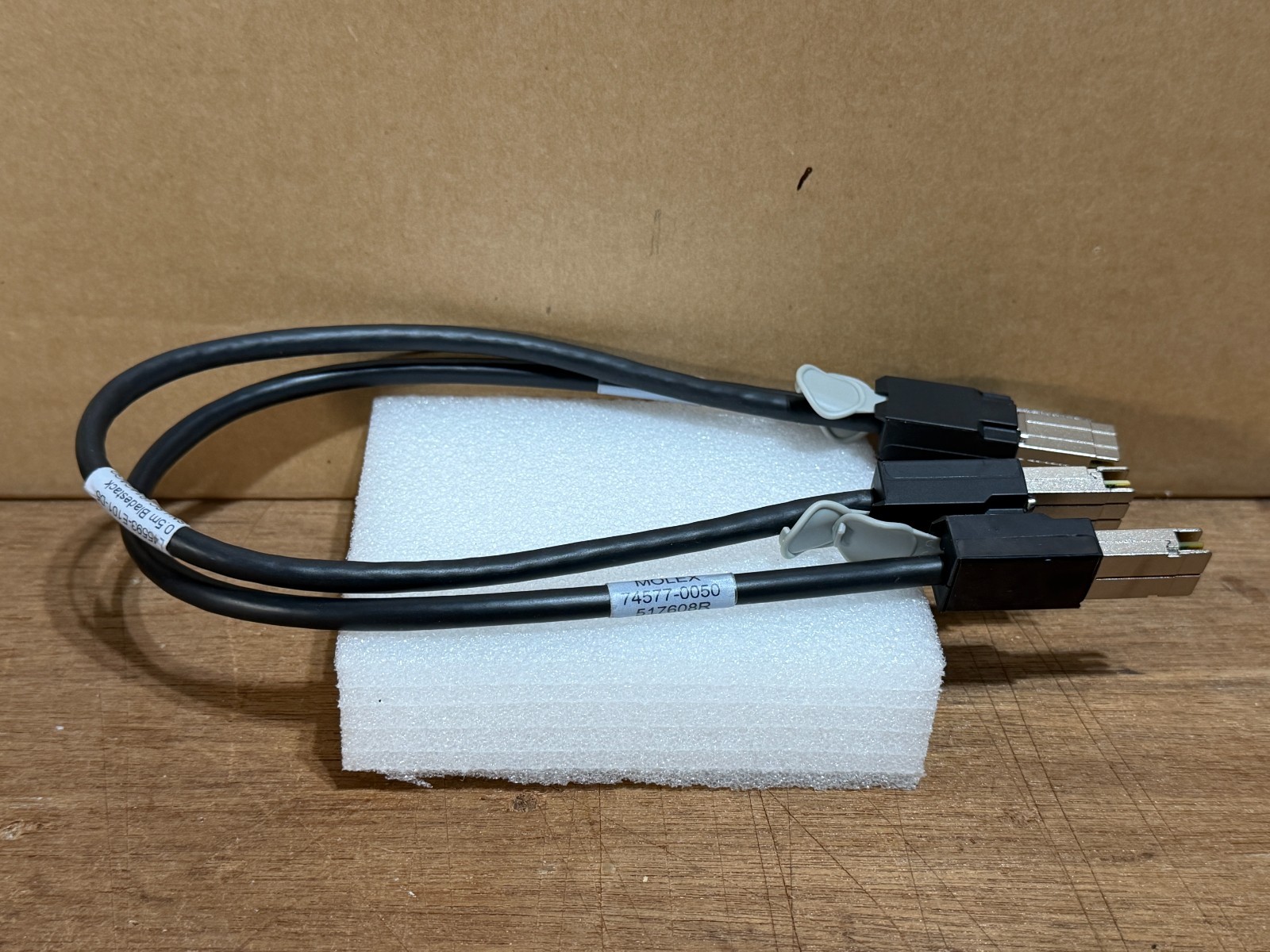 QTY2 - Cisco P/N:74577-0050 - 0.5-Meter 50cm Catalyst Blade Stacking Cable