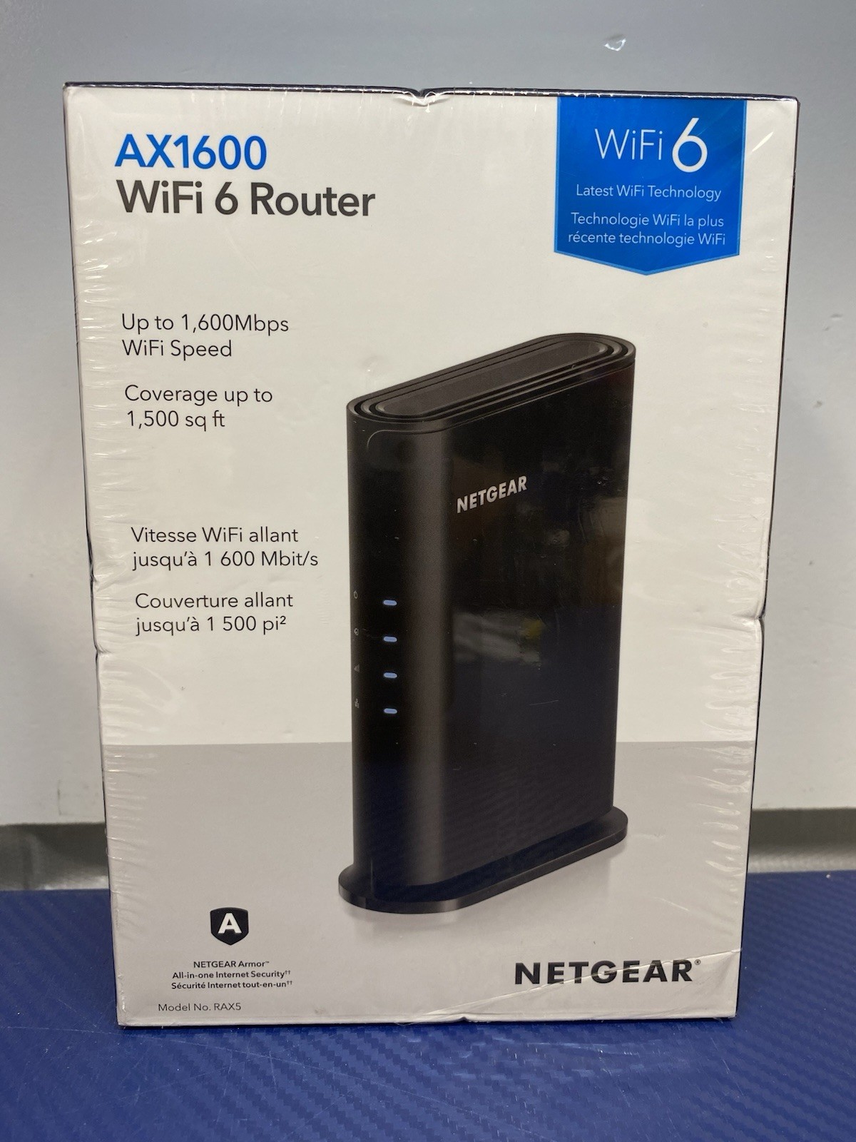 NETGEAR WiFi 6 Router (RAX5) – Security Features, AX1600 Wireless Speed (1656)