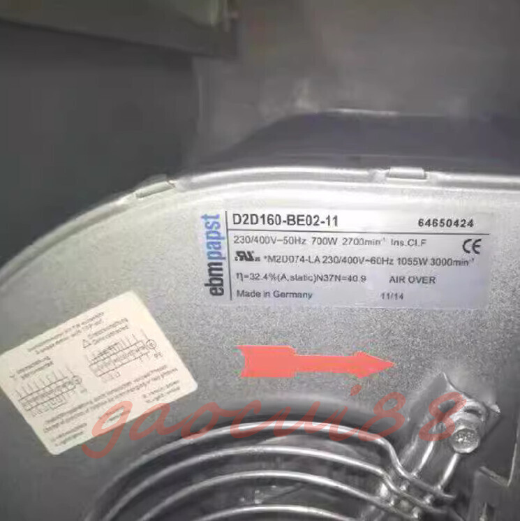 D2D160-BE02-11 64650424 M2D074 230/400V 700W Frequency Converter Centrifugal Fan
