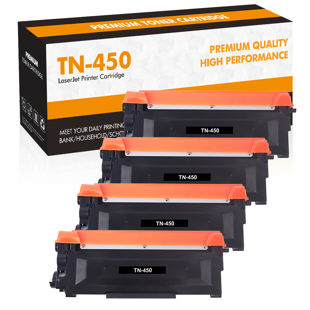 4x TN450 High Yield Toner Compatible with Brother HL-2270DW MFC-7360N DCP-7065DN