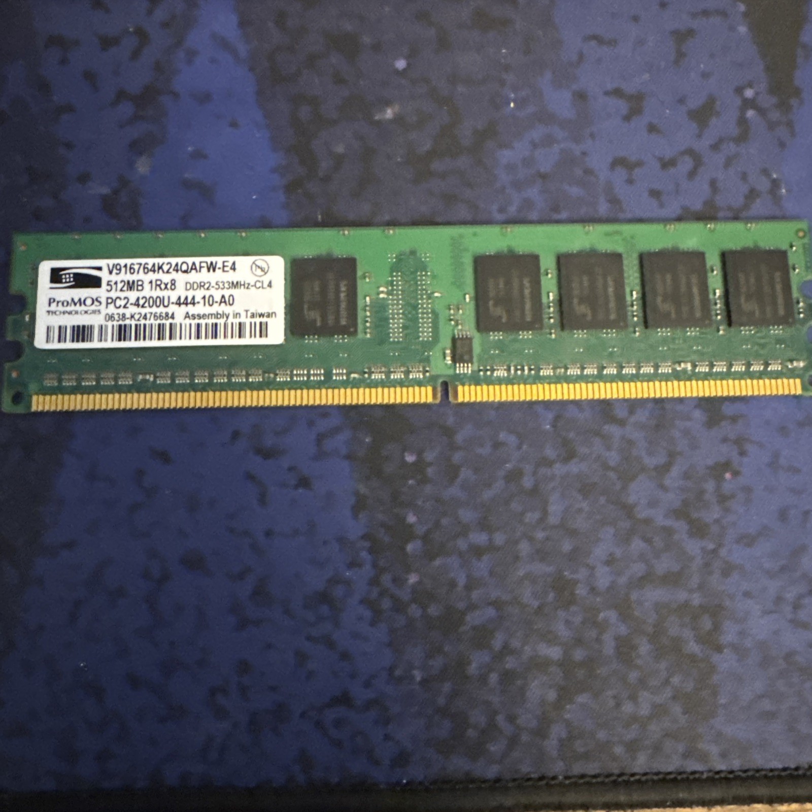 RAM PC2 4200U ProMOS Memory Card V916764K24QAFW-E4 512 MB 1Rx8 DDR2 533 MHz