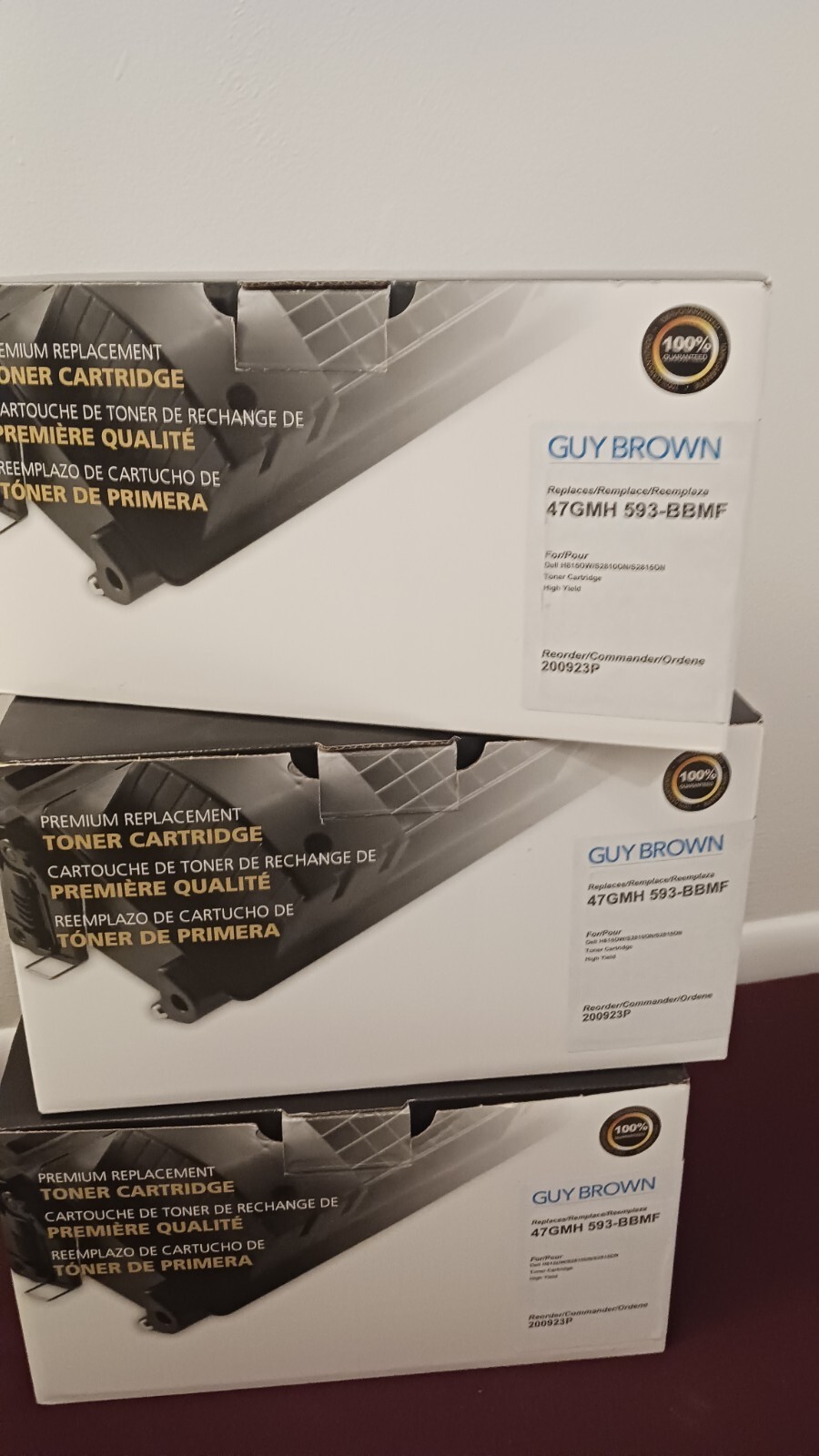 ALL 3 LOT.  47GMH - 593-BBMF - DELL NEW H815DW/S2810DN/S2815DN BLACK TONER 