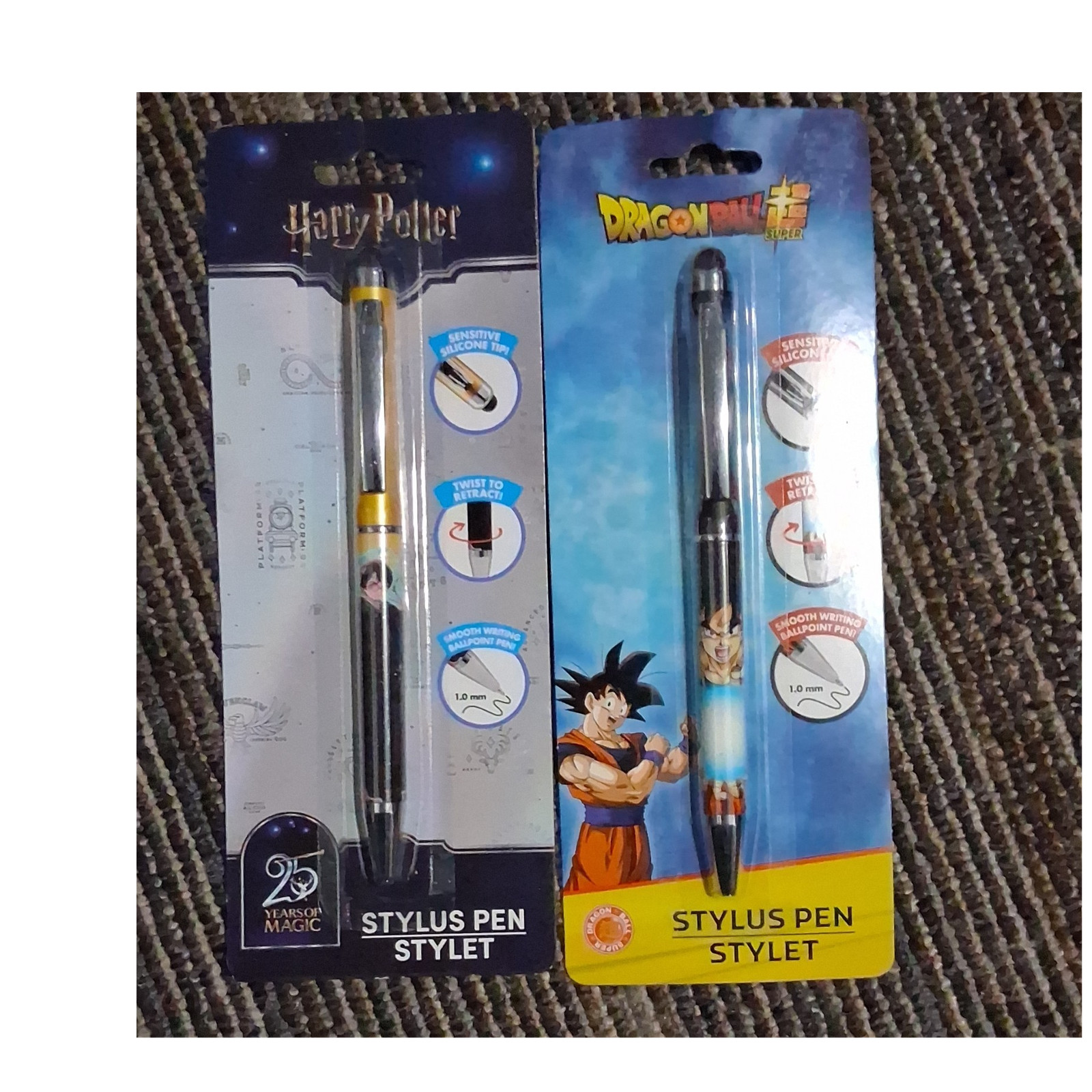 Peachtree Playthings Harry Potter & Dragon Ball Super Stylus Pen Set, Silicone …