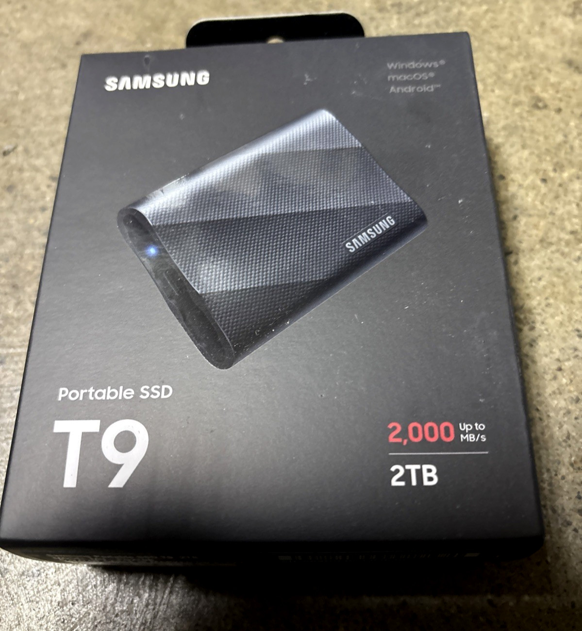 Samsung T9 (2TB) Portable External SSD USB 3.2 Gen 2x2, Black Factory Sealed