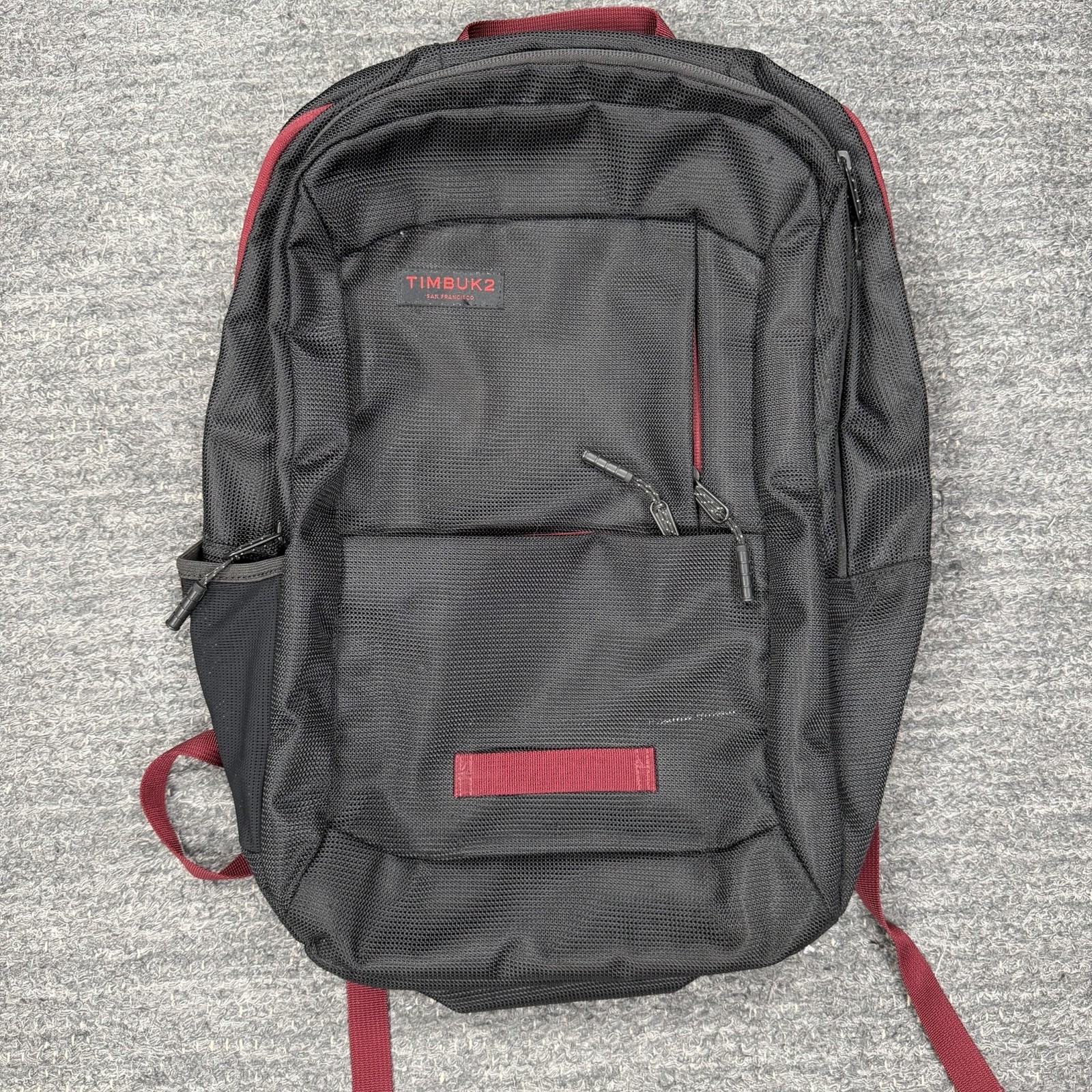 Timbuk2 Parkside San Francisco OS Black Red Laptop Backpack Commute Workwear