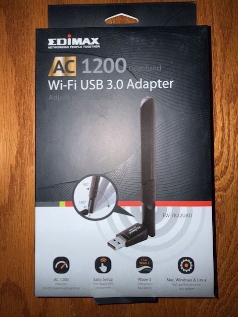 Edimax AC1200 Dual-Band Wi-Fi USB 3.0 Adapter Adjustable Antenna - EW-7822UAD