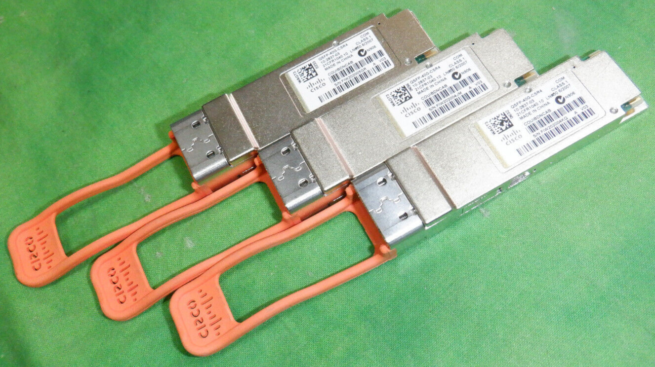 Cisco QSFP-40G-CSR4 10-2837-03 40GBASE-CSR4 QSFP Module   LOT OF 3