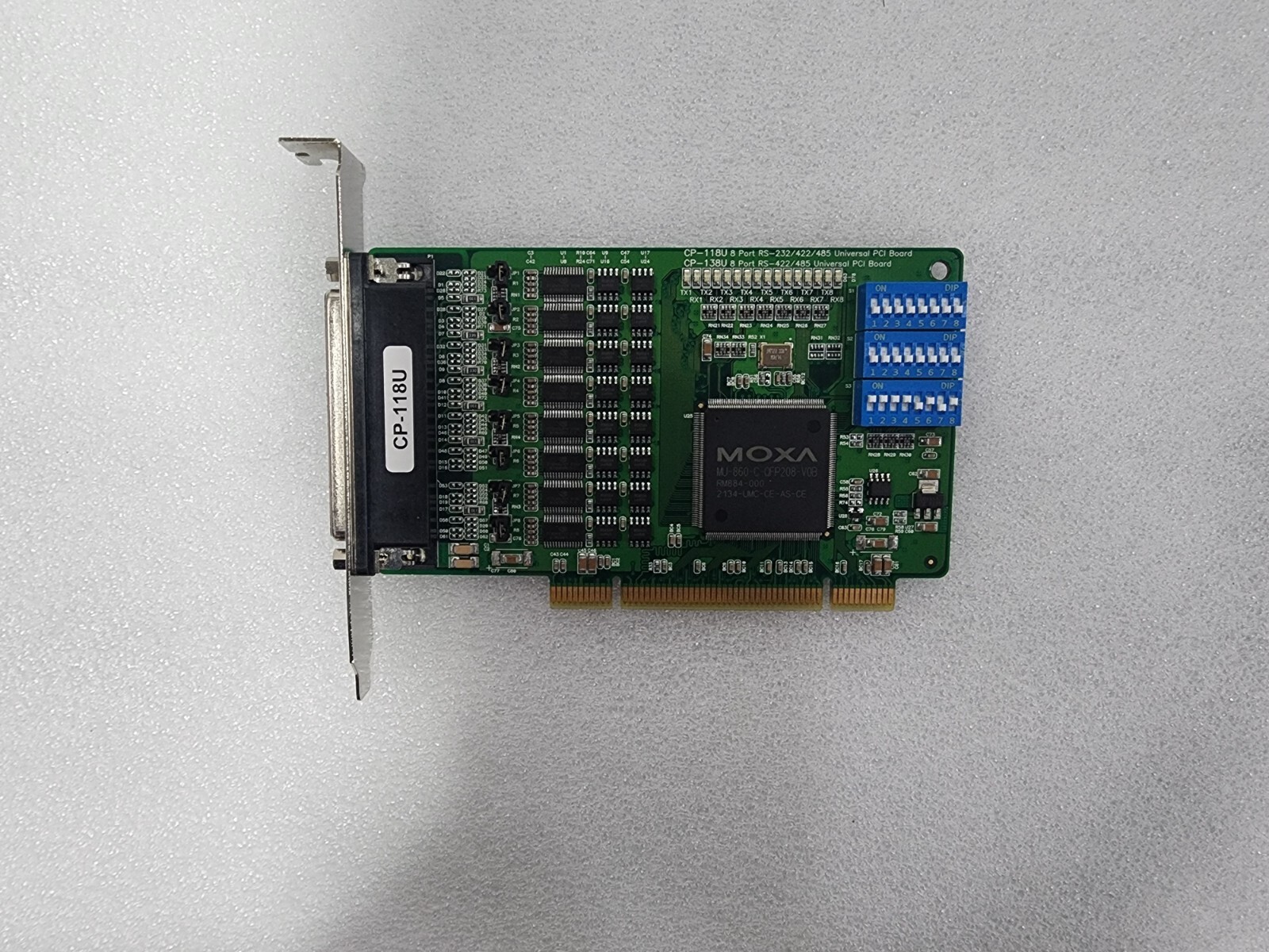 MOXA 8 Port RS-232/422/485 Universal PCI Board CP-118U (As-Is)