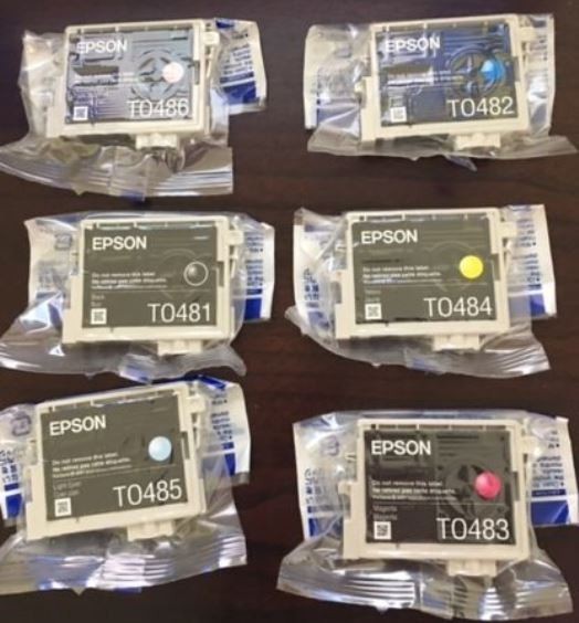 SET of 6 New Genuine SEALED Epson 48 Cyan Magenta Yellow Inkjets NO BOX