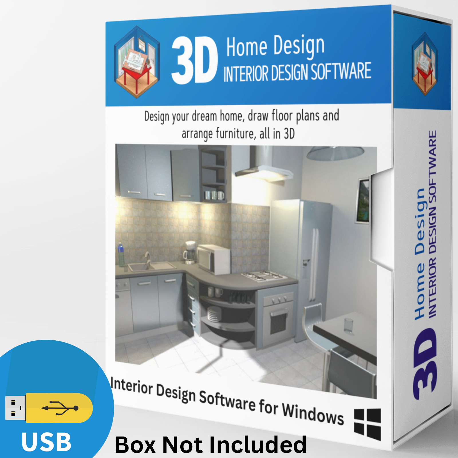 Sweet Home 3D - Graphic Interior Design CAD Architect Software for Windows USB