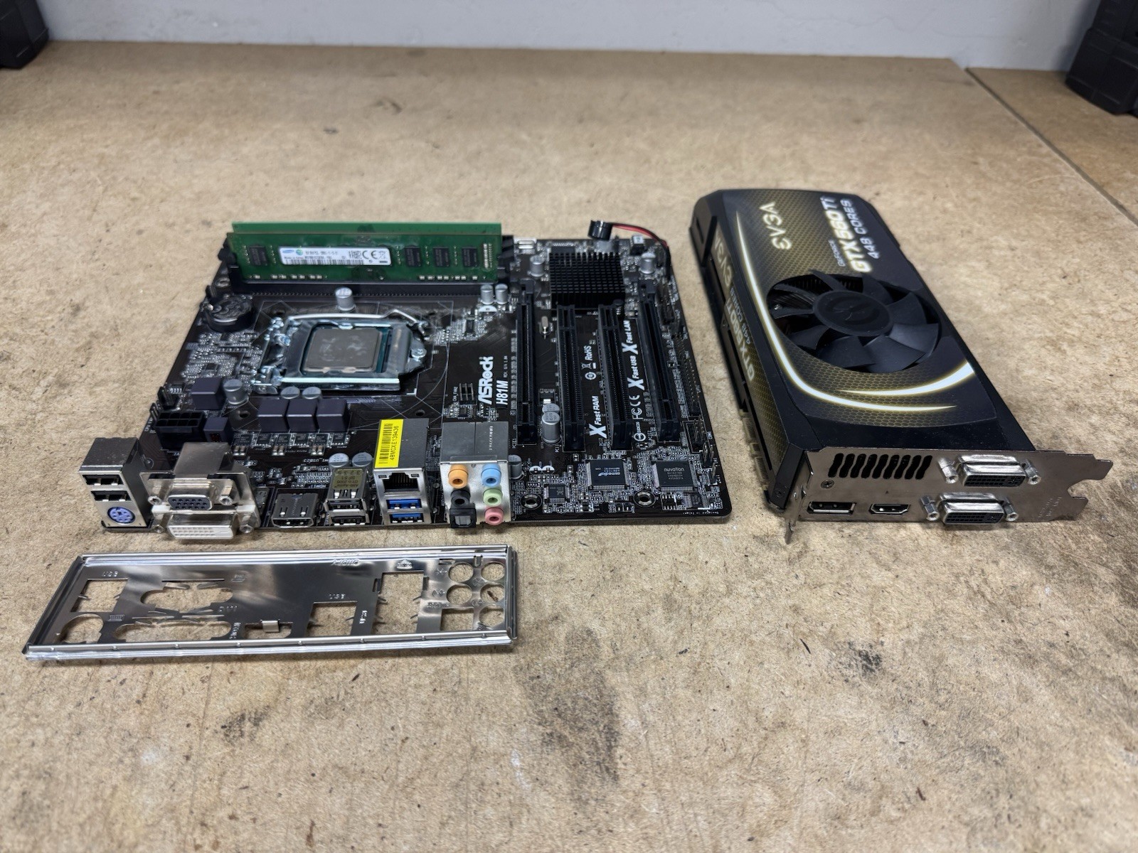 ASRock H81M Mobo + Intel i5-4570 CPU + 16GB DDR3 RAM + GTX560Ti GPU Combo Tested