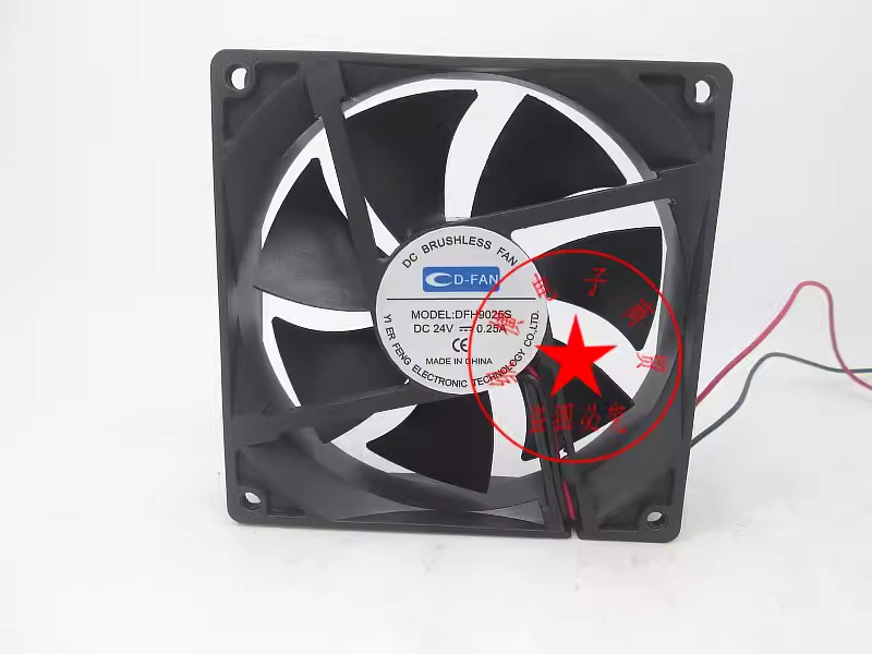 1PC CD-FAN 9025 9CM DFH9025S 24V 0.25A 2-wire Mingzhi projector cooling fan