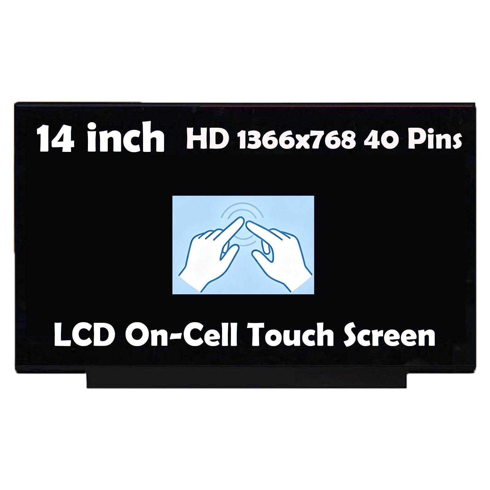 NT140WHM-T00 V8.4 B140XTK02.0 HW3A Replacement HD 40 Pin LCD Screen w/ Touch 14"