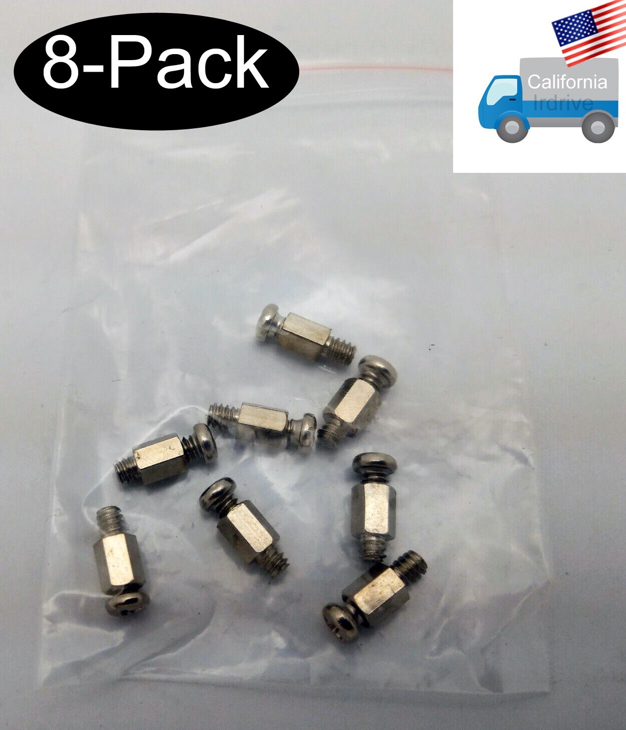 8-pack: NEW Motherboard Mounting #6-32 Standoff Screws for PC ATX Tower Case