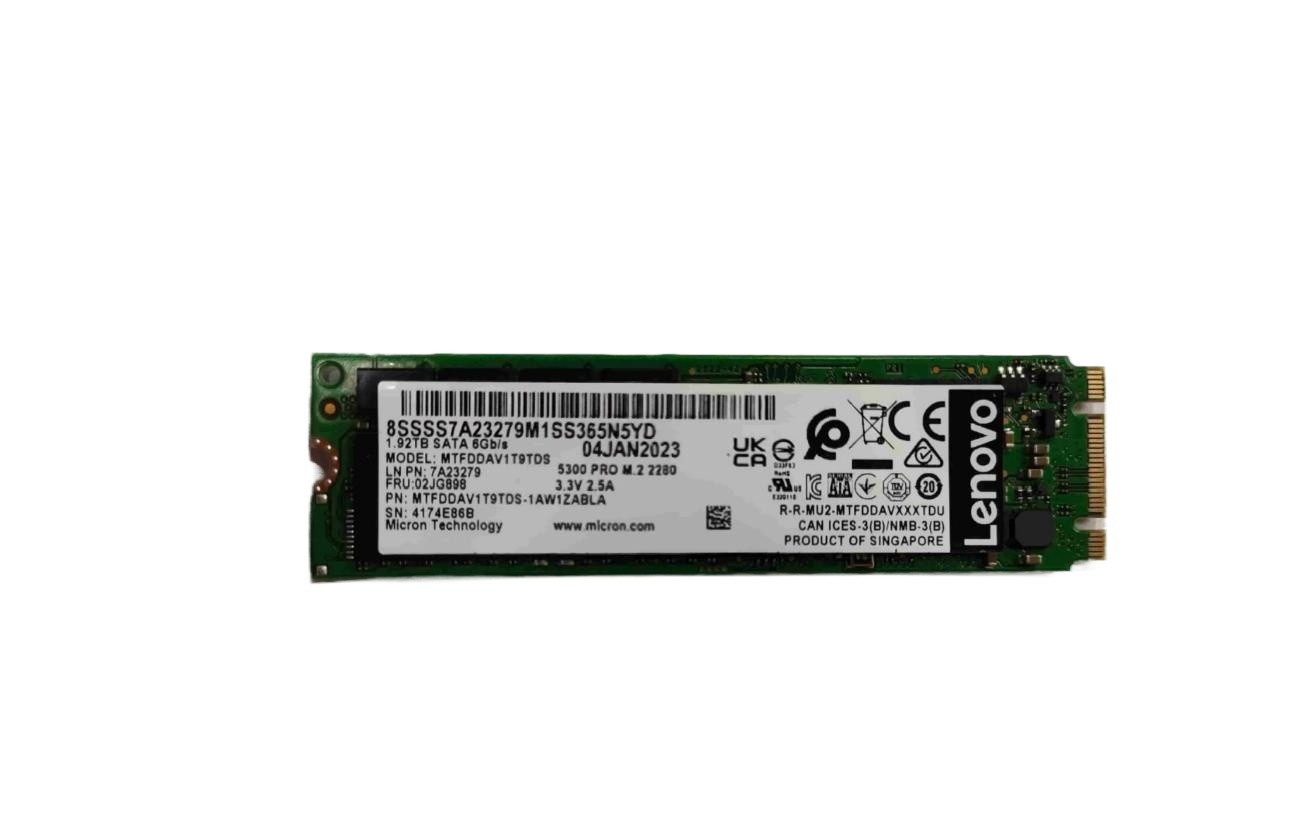 Lenovo Micron 5300 PRO 5300PRO 1.92TB 1920GB M.2 SSD SATA 6Gb/s MTFDDAV1T9TDS