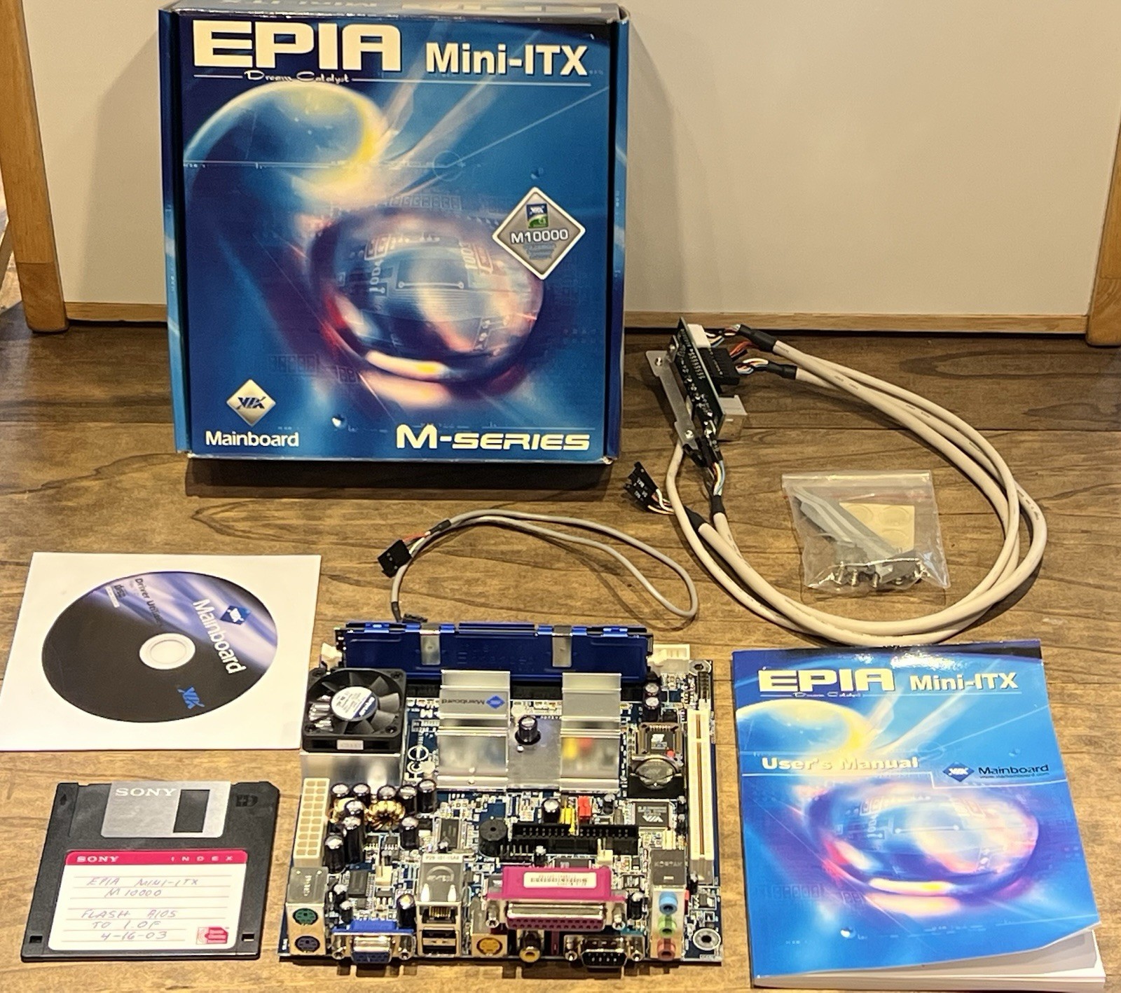 EPIA Mini-ITX M Series M10000 Motherboard In Box W/ Drivers Manual & Cords