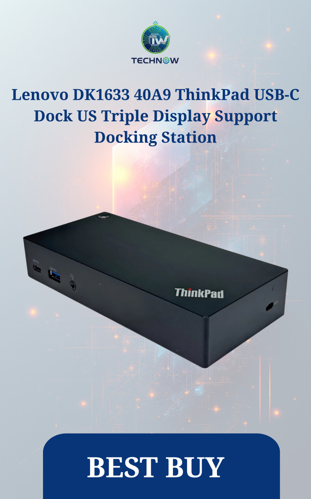 Lenovo DK1633 40A9 ThinkPad USB-C Dock US Triple Display Support Docking Station