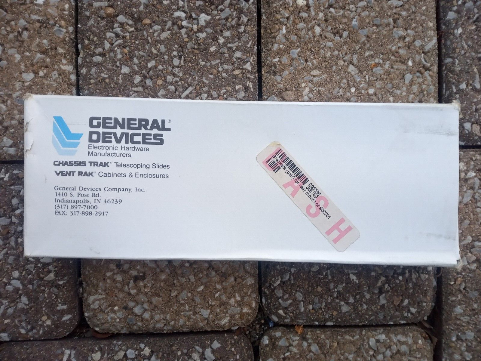 General Devices B-307-2 2U End Mounting Brackets for C-230 slide rails