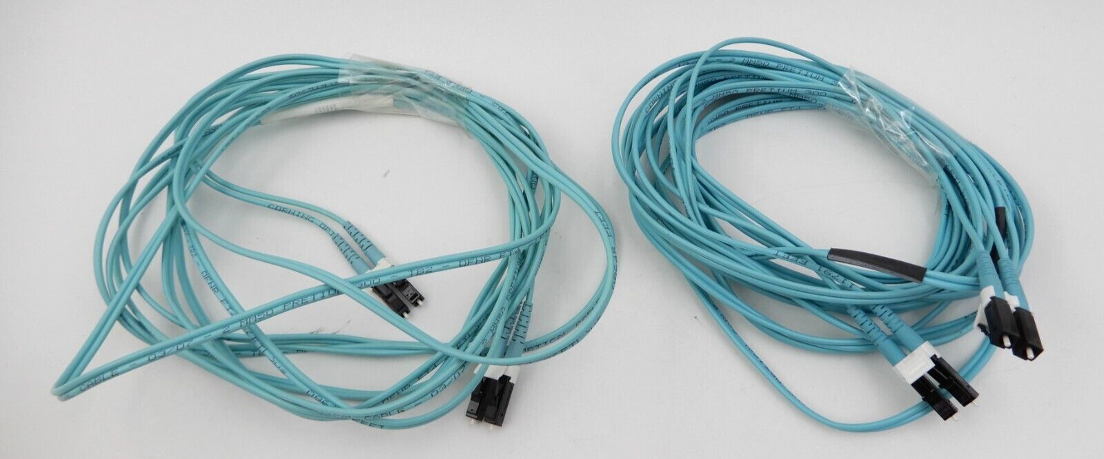 2 SETS OF CORNING OPTICAL CABLE 10/06-2 MM50 SC TO SC JUMPERS 13'-11