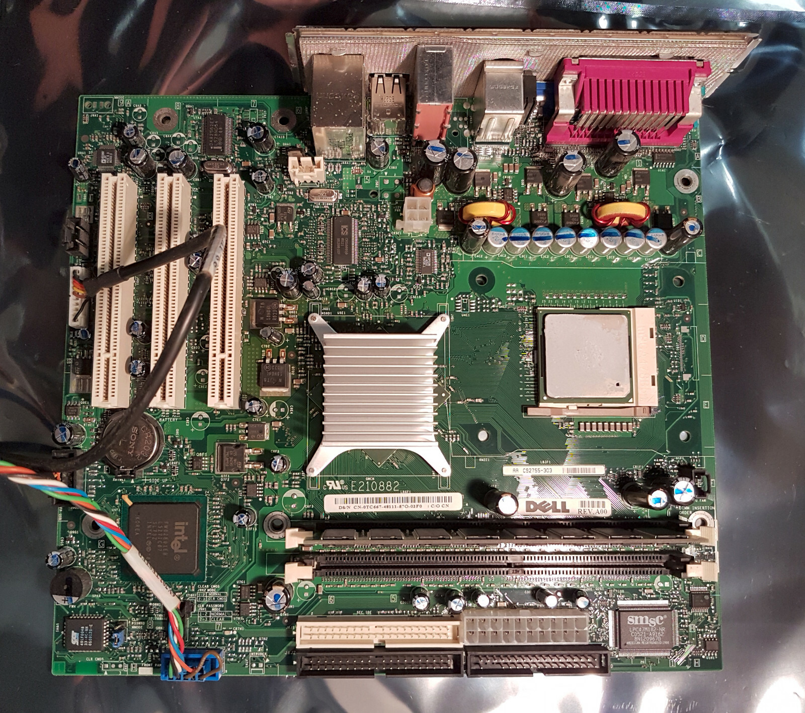 DELL TC667 PC Socket 478/N Motherboard with P4 3GHz CPU 1GB RAM Backplate IO