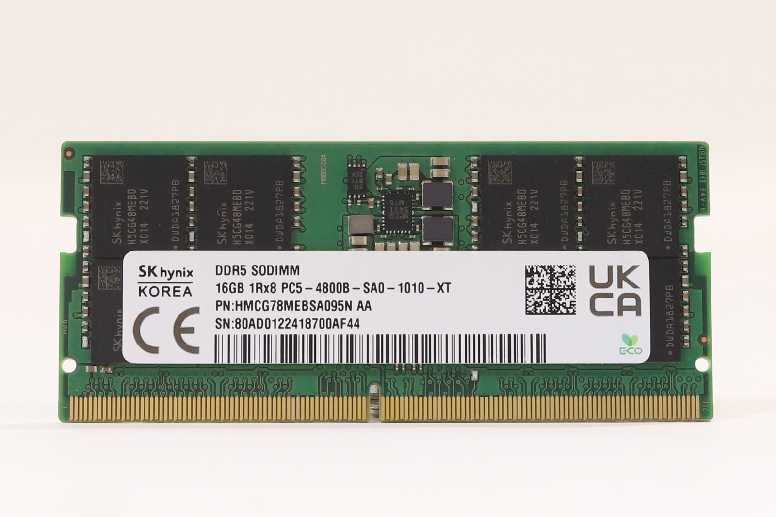 SKhynix 16GB 1Rx8 PC5-4800B-SA0-1010-XT Laptop Memory P/N: HMCG78MEBSA095N