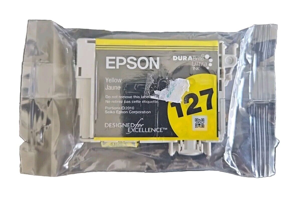 Epson Dura Brite Ultra Ink Printer Cartridge 127 Yellow Genuine T1274 NEW
