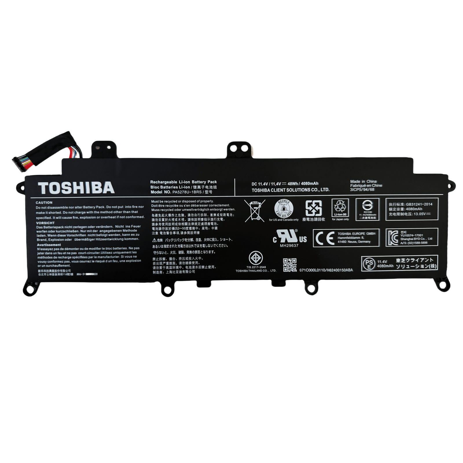 New Genuine PA5278U-1BRS Battery for Toshiba Tecra X40-D X40-E Portege X30-D US