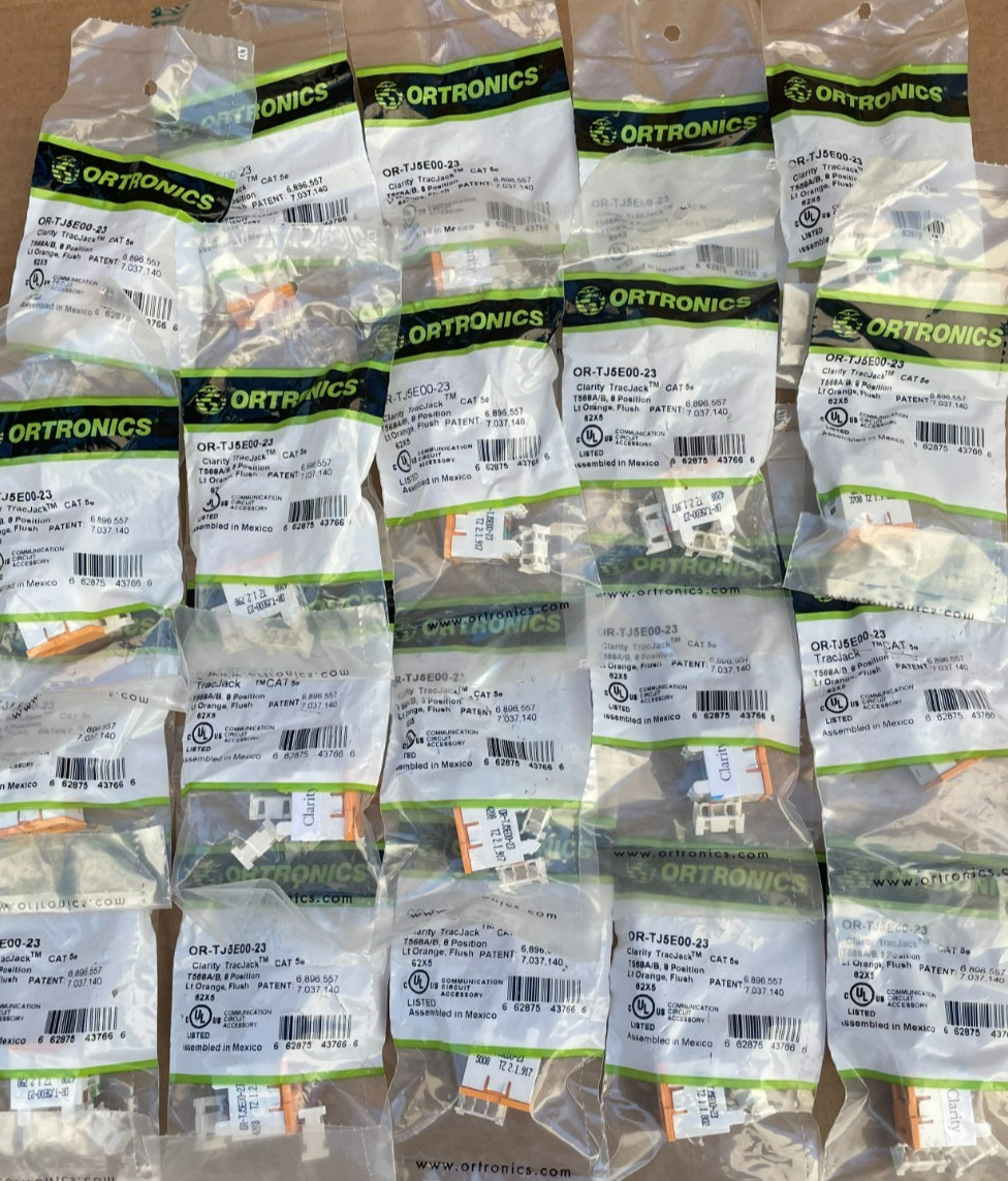 Ortronics OR-TJ5E00-23 Clarity TracJack CAT 5e , 8 Position (Lot of 20)