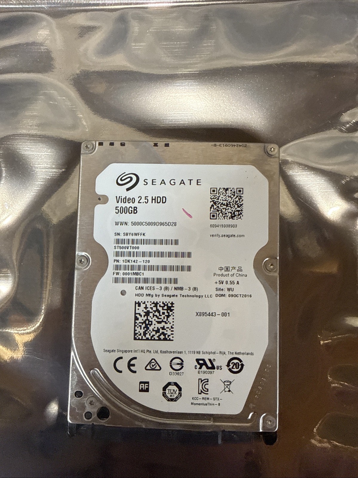 Seagate Video 500GB ST500VT000 5400RPM SATA 2.5" Drive for Laptops PS4 XBOX