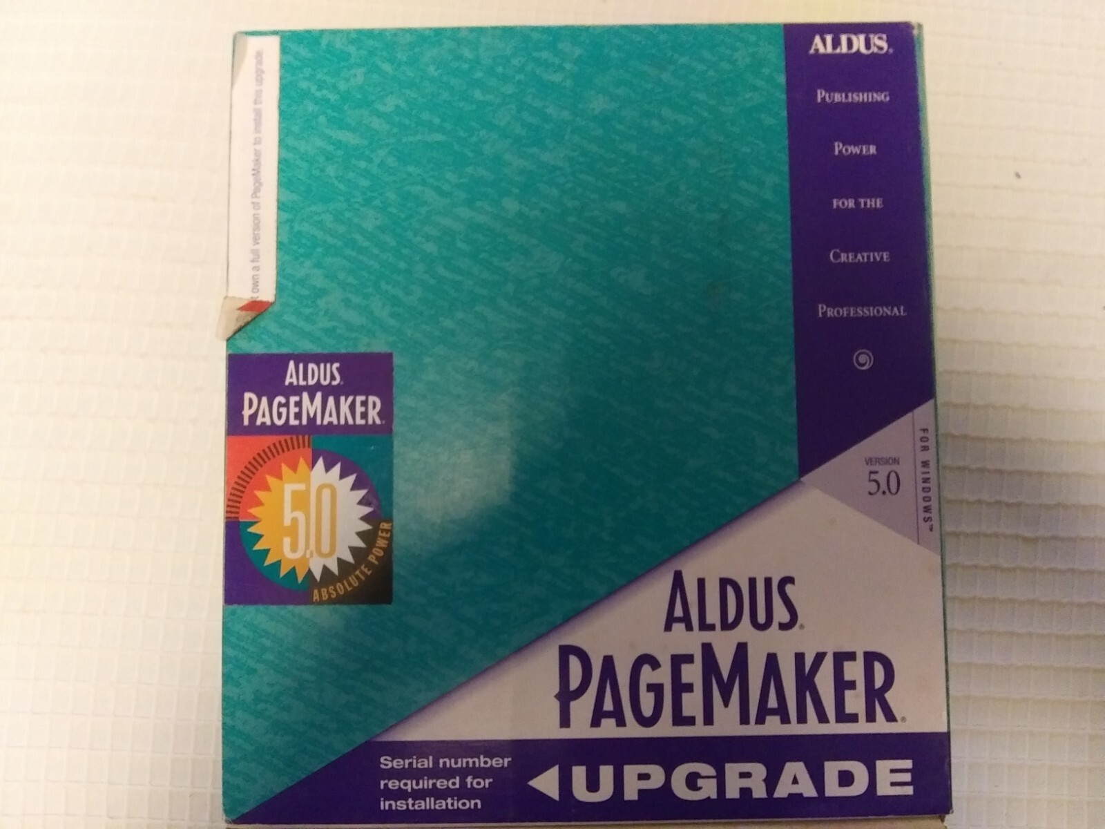 Aldus Pagemaker RSLR Version 5.0 for use with Microsoft Windows 3.5" 1.44M disks