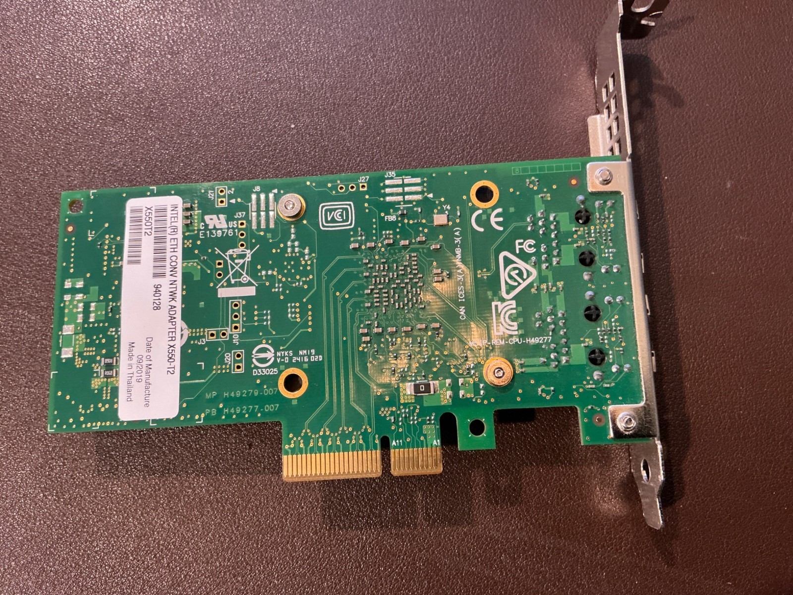 Intel X550-T2 Dual Port 10GbE RJ45 PCIe 3.0 x4 Server NIC H86377-005