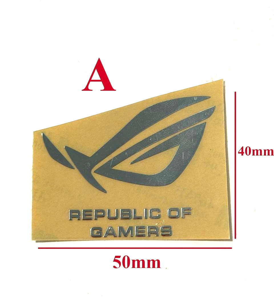 ASUS Republic of Gamers ROG Metallic Player Gamer Sticker Logo