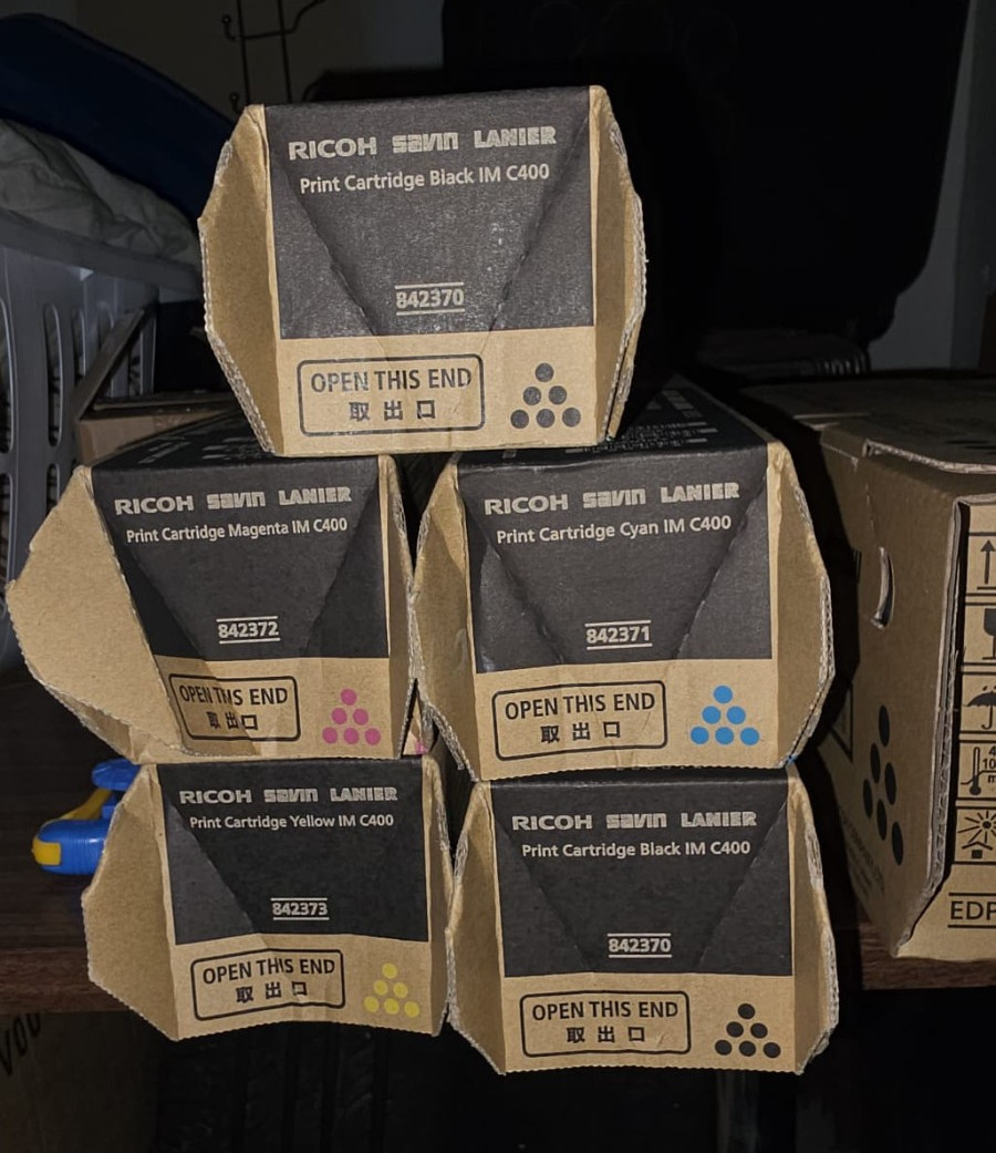 Lot of 5 Ricoh Genuine IM C400 CMYK Toner 842370 842371 842372 842373  Original