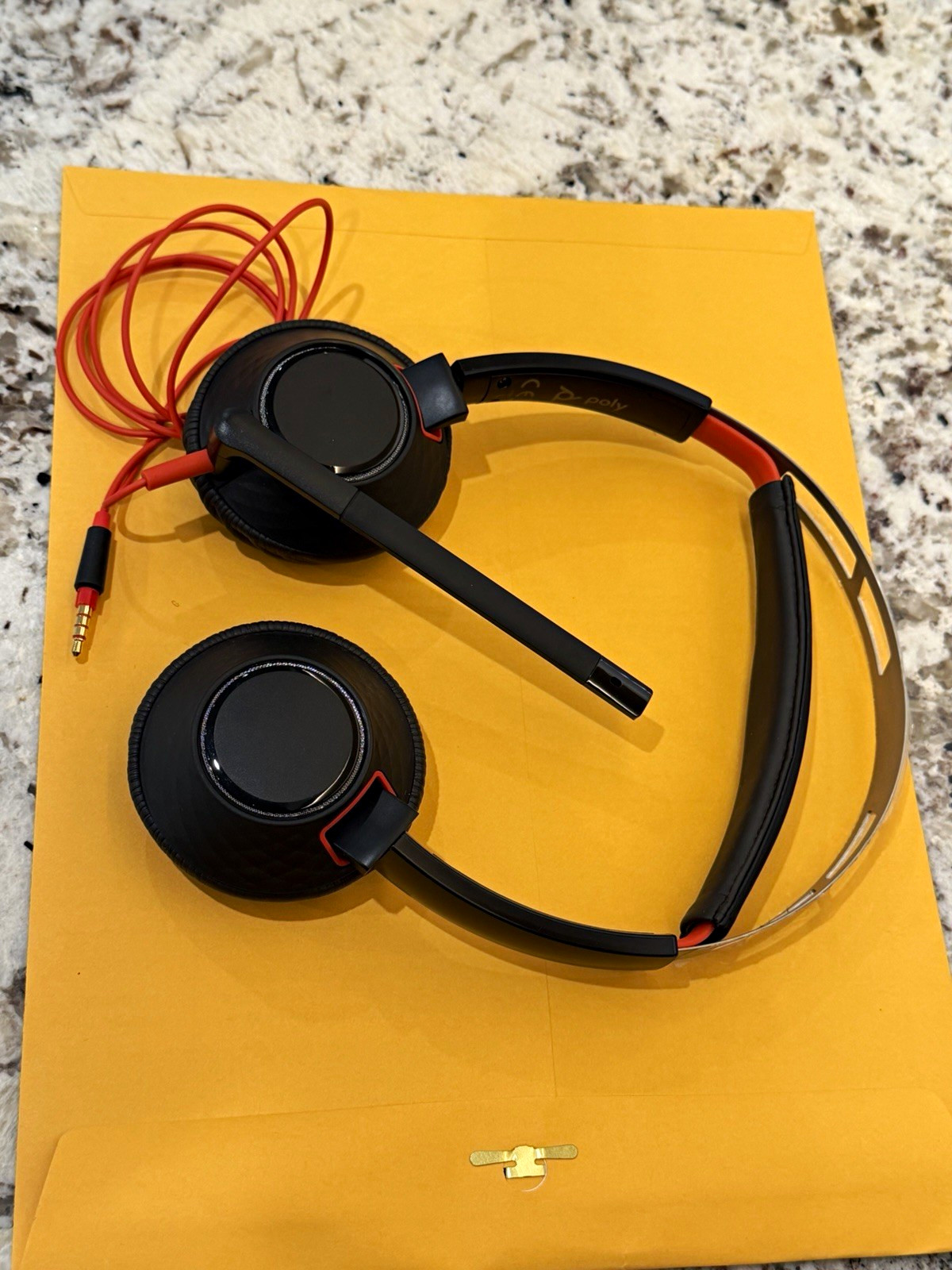 Poly Blackwire 5200 C5220 USB Wired Stereo Headset Boom Mic Mute/Volume