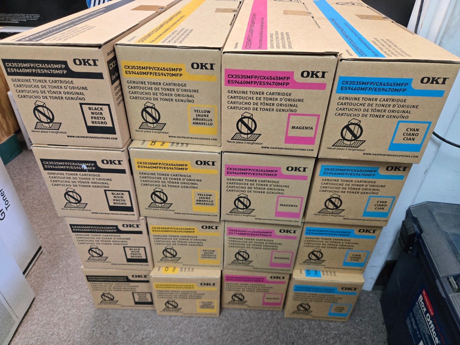  OKI Genuine Complete  Toner Set For CX3535 CX4545  ES9460 ES9470  CMYK Sealed