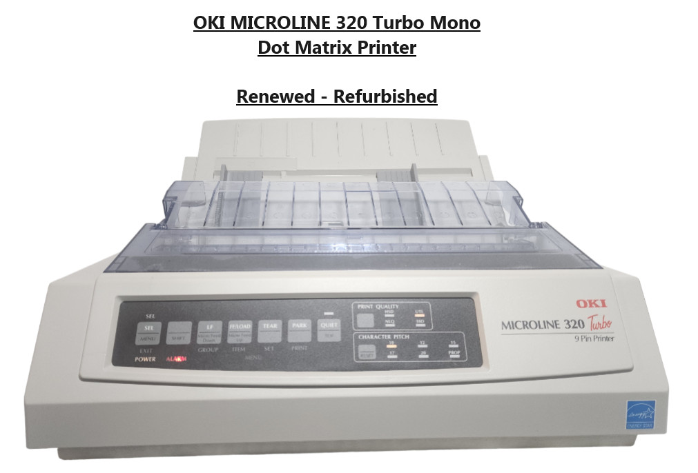 Oki MICROLINE 320 Turbo Mono Dot Matrix Printer - REBUILT - WORKS WELL