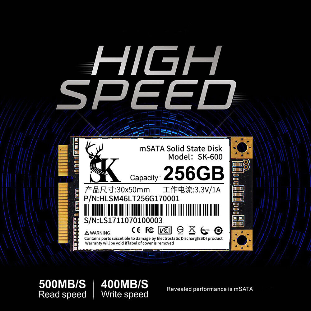 NEW 256gb Msata Internal SSD SATA III 6Gb/s For Lenovo ThinkPad T420 T430 T440