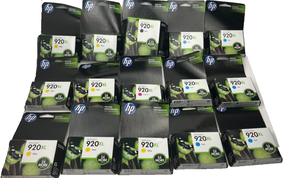 15x Genuine HP 920XL Ink Cartridges OEM Sealed Expired 2014-2015 Bulk Lot