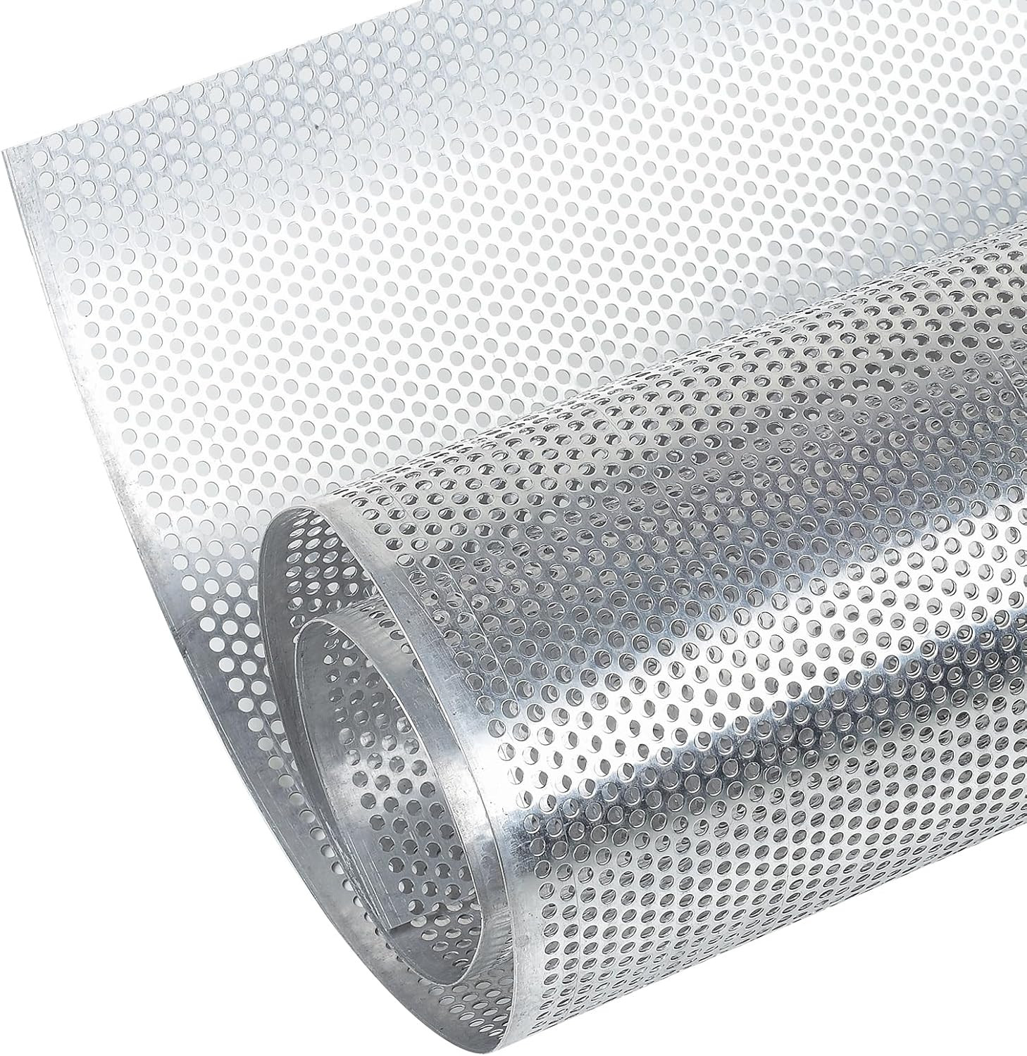 Universal 40"X13" Car Grill Mesh 4Mm round Hole Silver