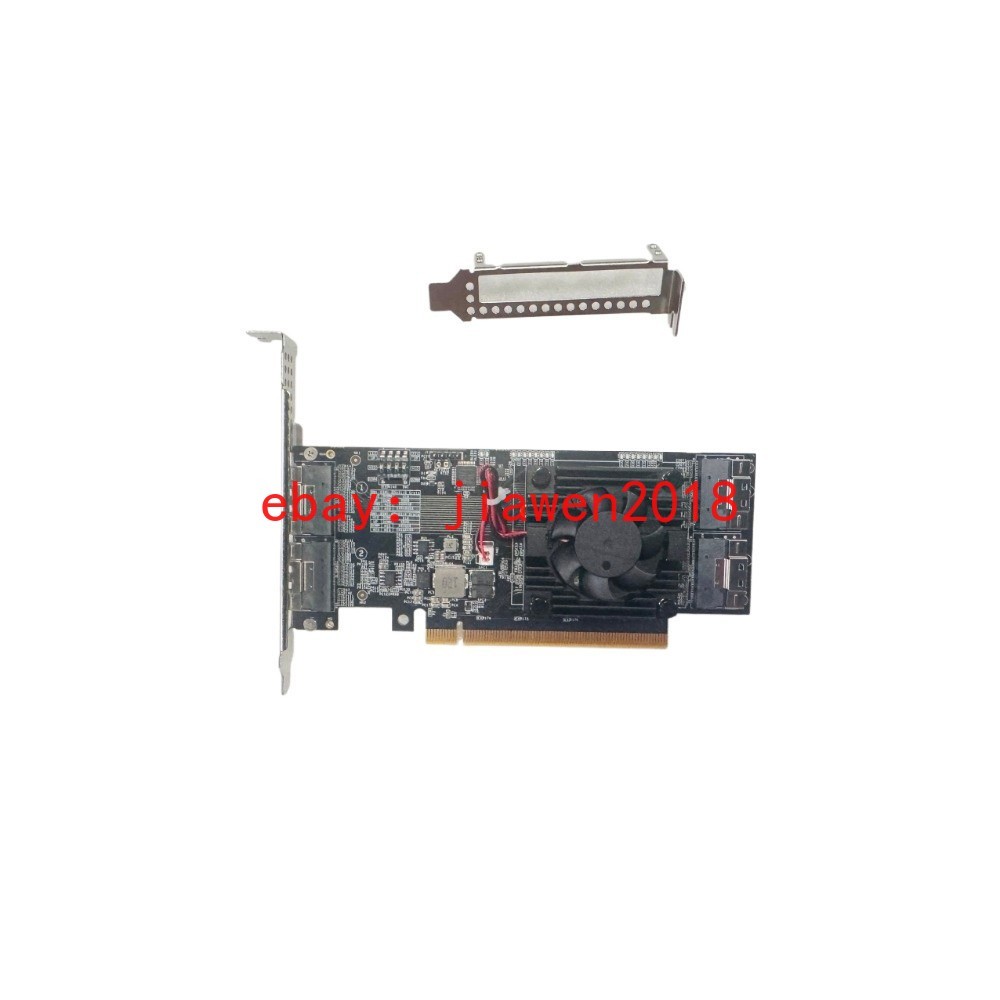 No disassembly required PLX8749 Expansion Card PCIe 3.0 X16 SLIMSAS 4*SFF-8654 