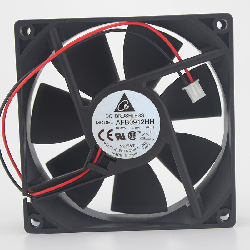 For DELTA AFB0912HH 0.40A 12V 90*90*25mm 9CM 2PIN Double ball case cooling fan